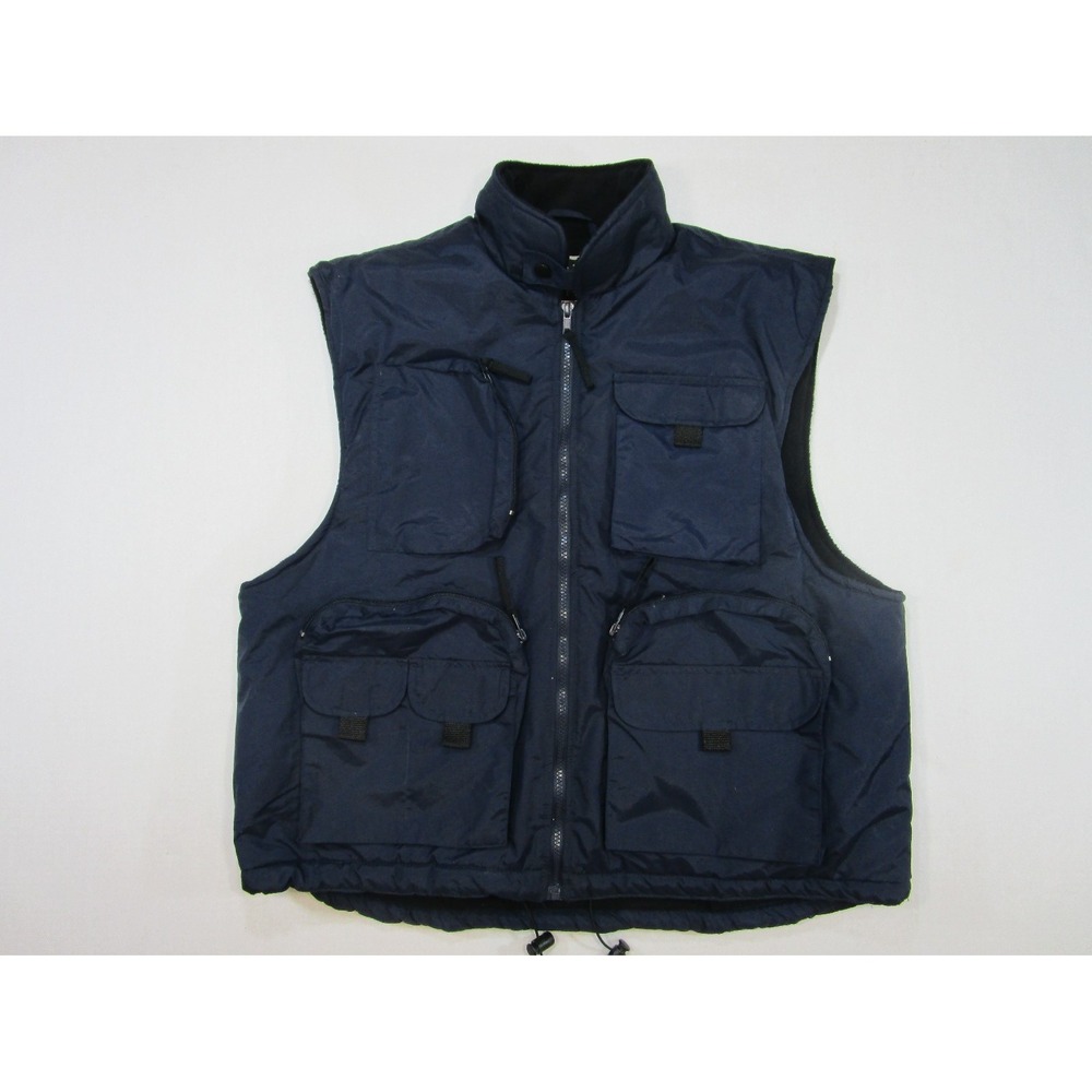 Large blue Men's Alaska Bay outdoors vest fishing hiking